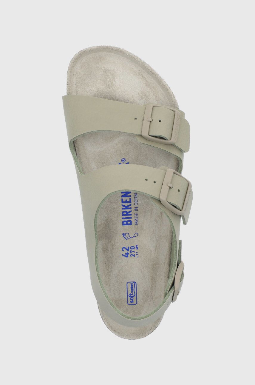 Birkenstock Кожени сандали Milano мъжки в зелено - Pepit.bg