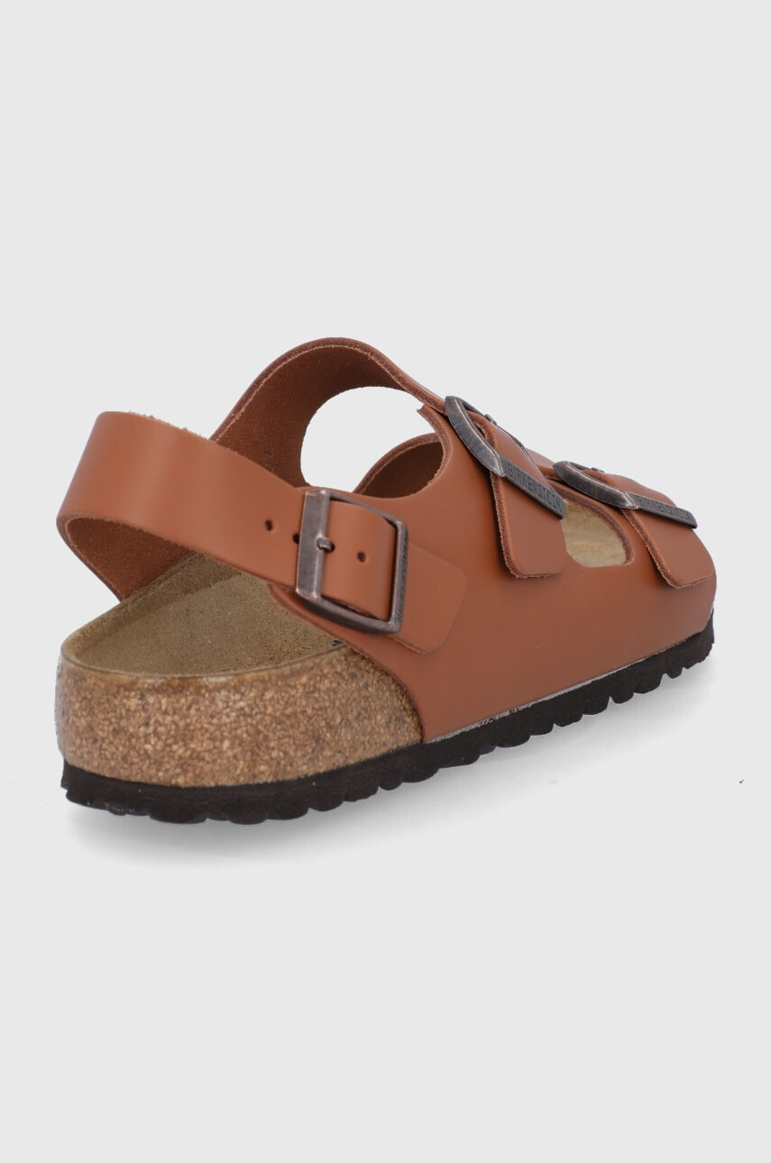 Birkenstock Кожени сандали Milano мъжки в кафяво - Pepit.bg