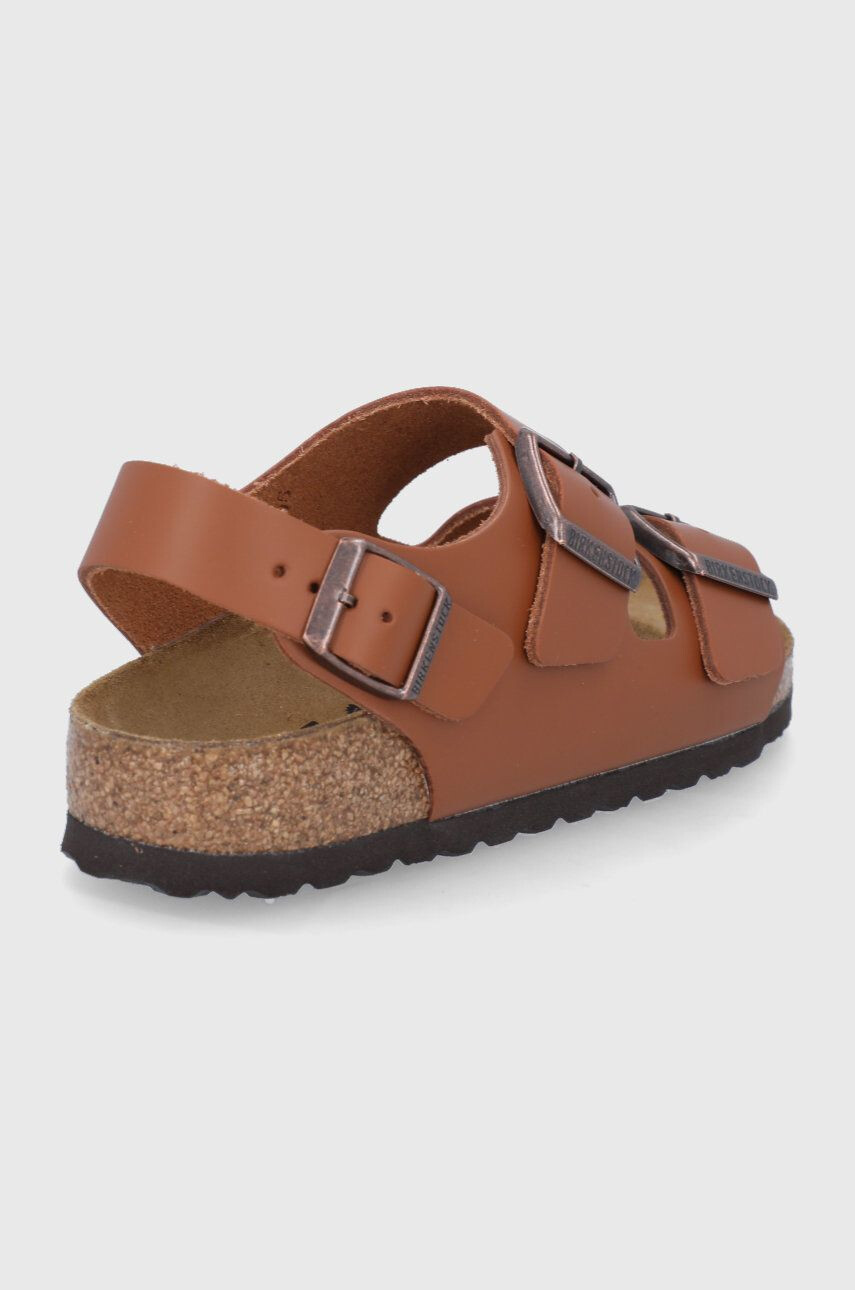 Birkenstock Кожени сандали Milano дамски в кафяво - Pepit.bg