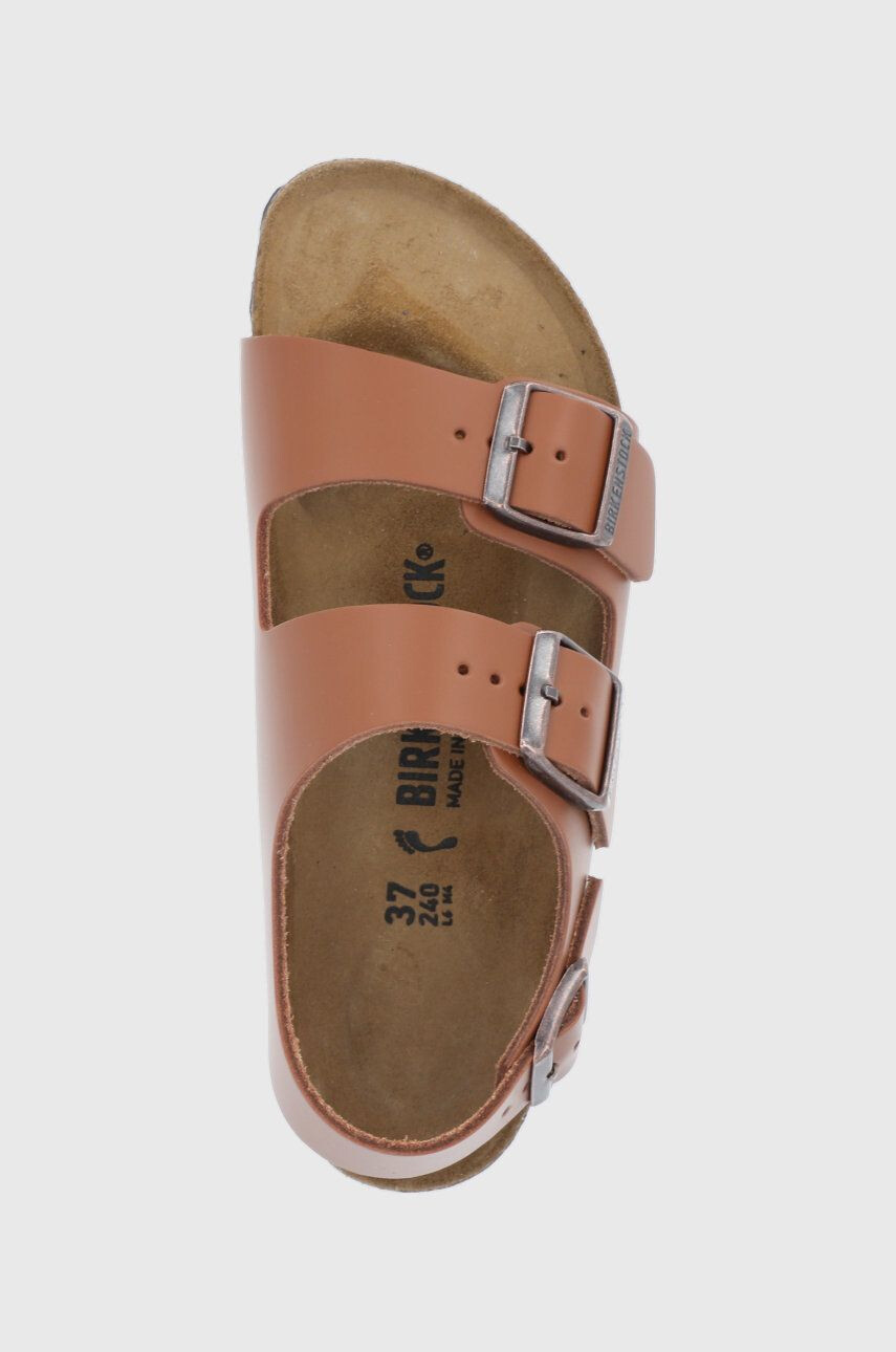 Birkenstock Кожени сандали Milano дамски в кафяво - Pepit.bg