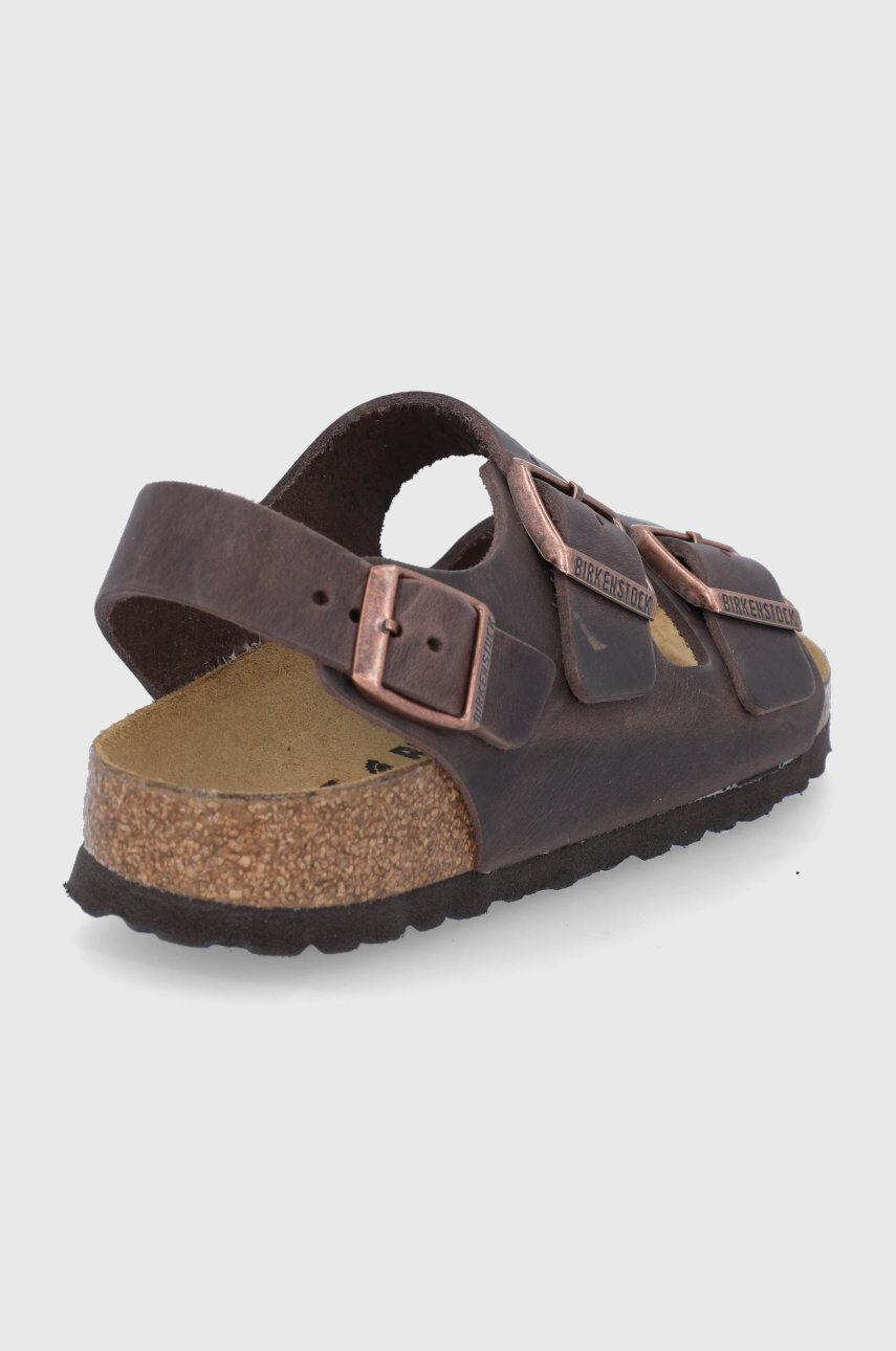 Birkenstock Кожени сандали Milano дамски в кафяво - Pepit.bg