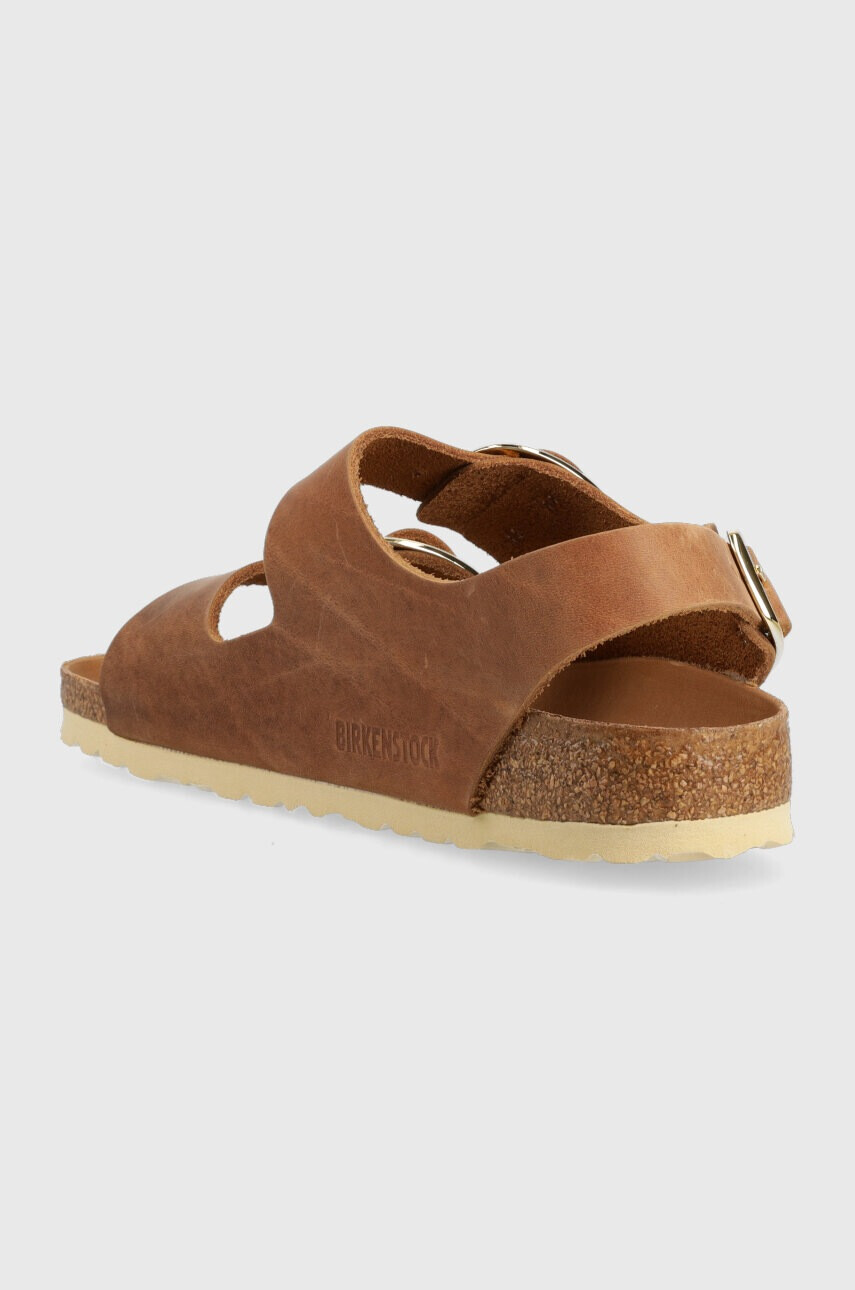 Birkenstock Кожени сандали Milano Big Buckle в кафяво 1024067 - Pepit.bg