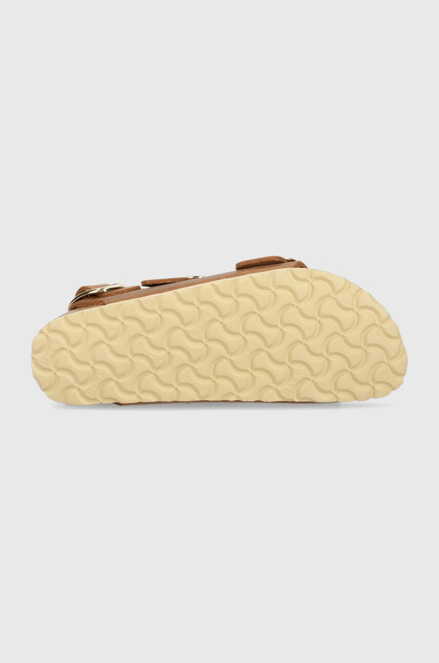 Birkenstock Кожени сандали Milano Big Buckle в кафяво 1024067 - Pepit.bg