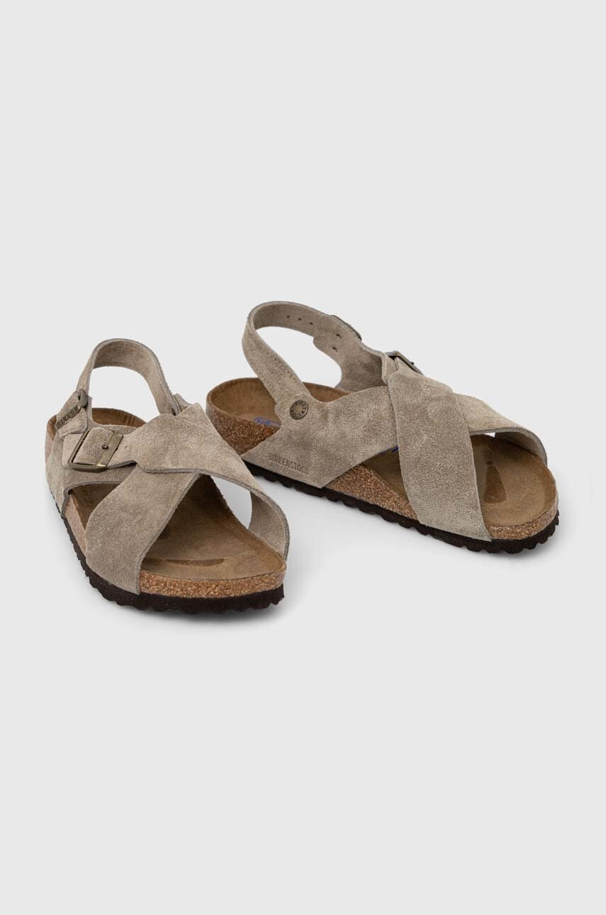 Birkenstock Кожени сандали Tulum SFB в бежово 1024110 - Pepit.bg