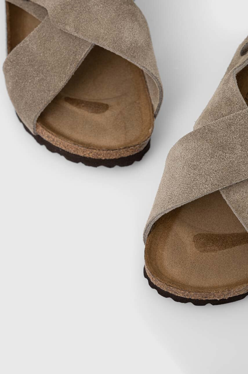 Birkenstock Кожени сандали Tulum SFB в бежово 1024110 - Pepit.bg