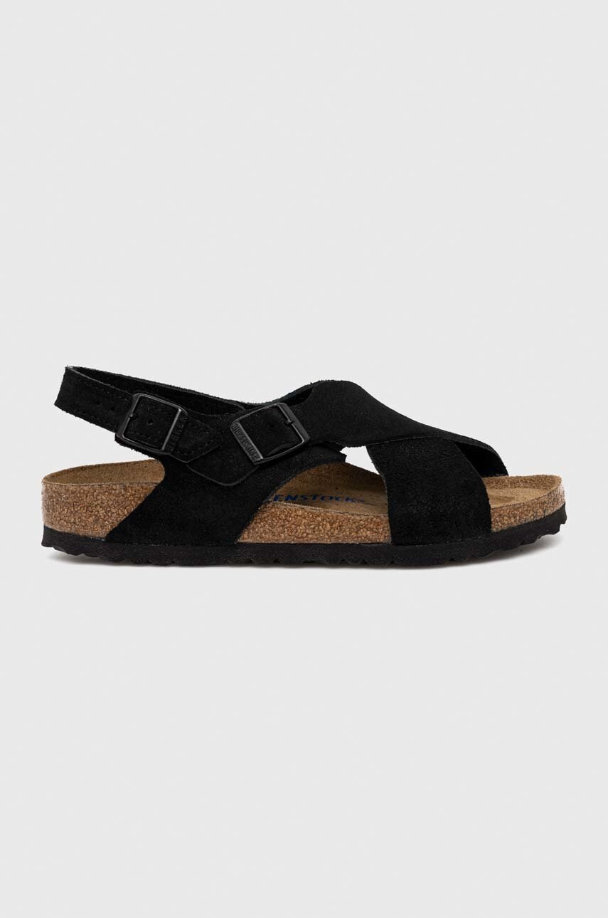 Birkenstock Сандали от велур Tulum SFB в черно - Pepit.bg