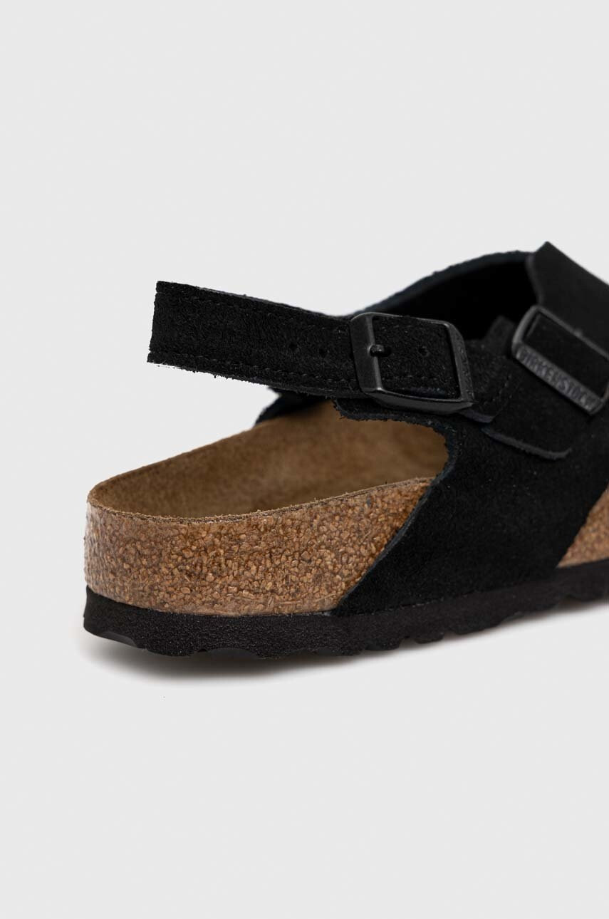 Birkenstock Сандали от велур Tulum SFB в черно - Pepit.bg
