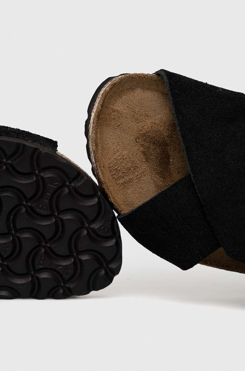 Birkenstock Сандали от велур Tulum SFB в черно - Pepit.bg