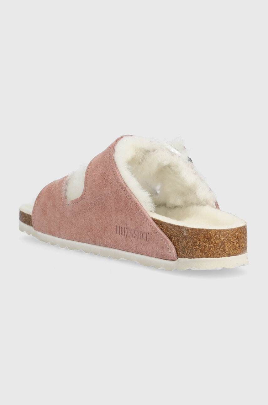 Birkenstock Велурени чехли Arizona в розово - Pepit.bg