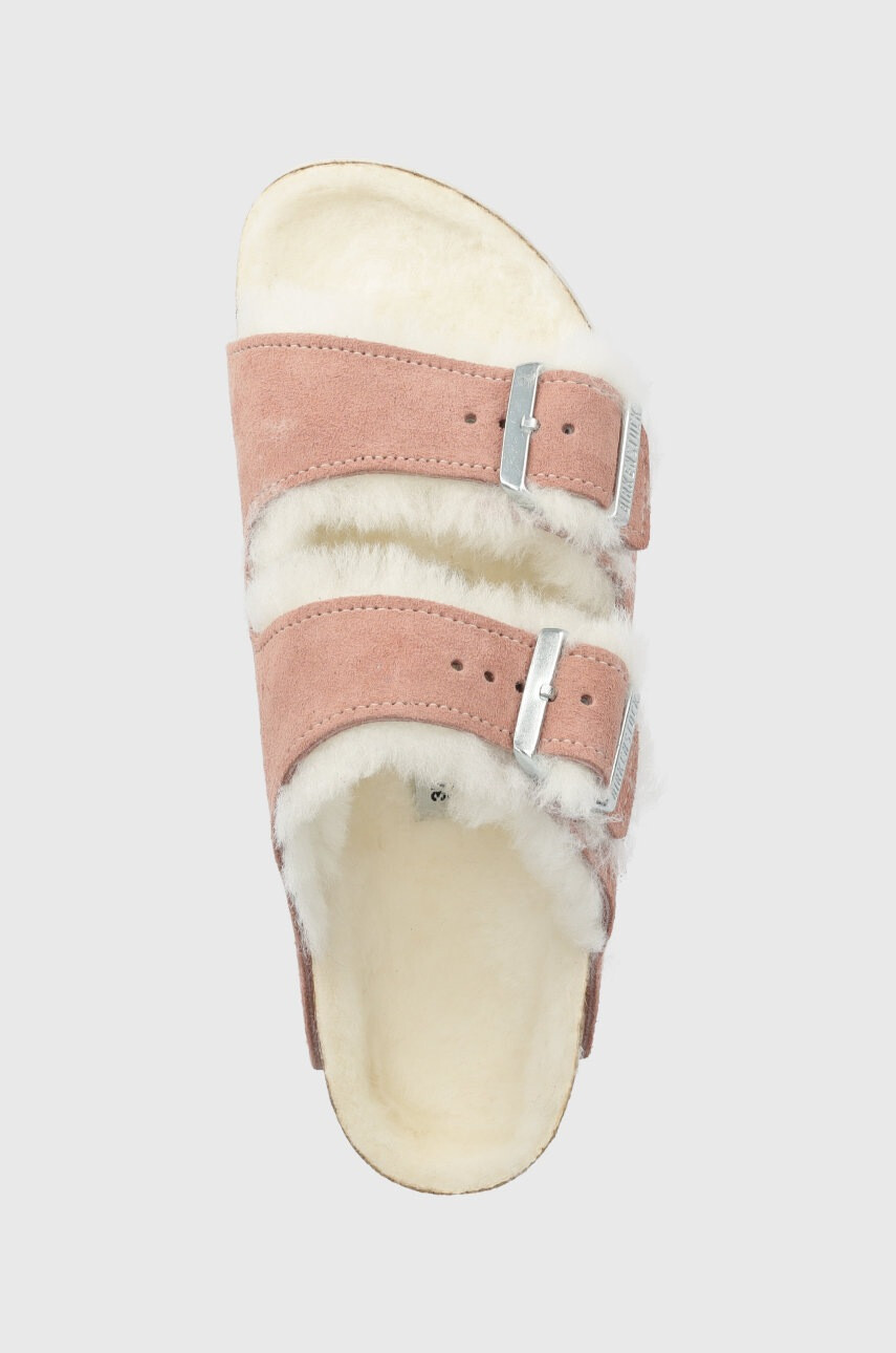 Birkenstock Велурени чехли Arizona в розово - Pepit.bg