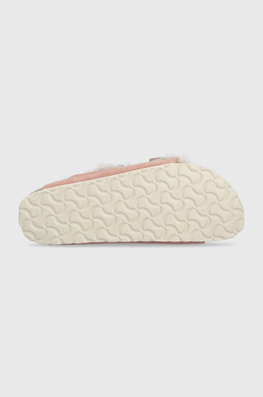 Birkenstock Велурени чехли Arizona в розово - Pepit.bg