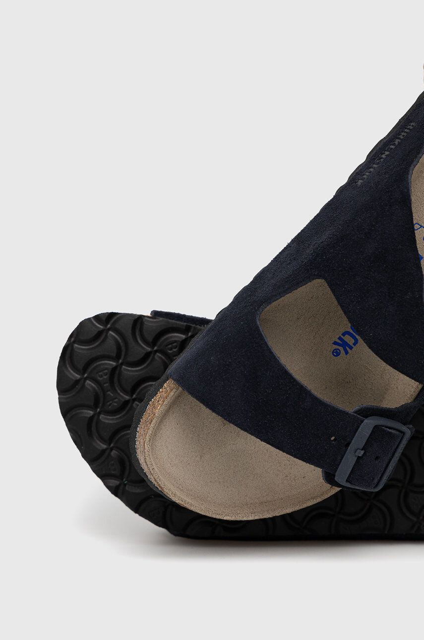 Birkenstock Велурени чехли Arizona в тъмносиньо - Pepit.bg