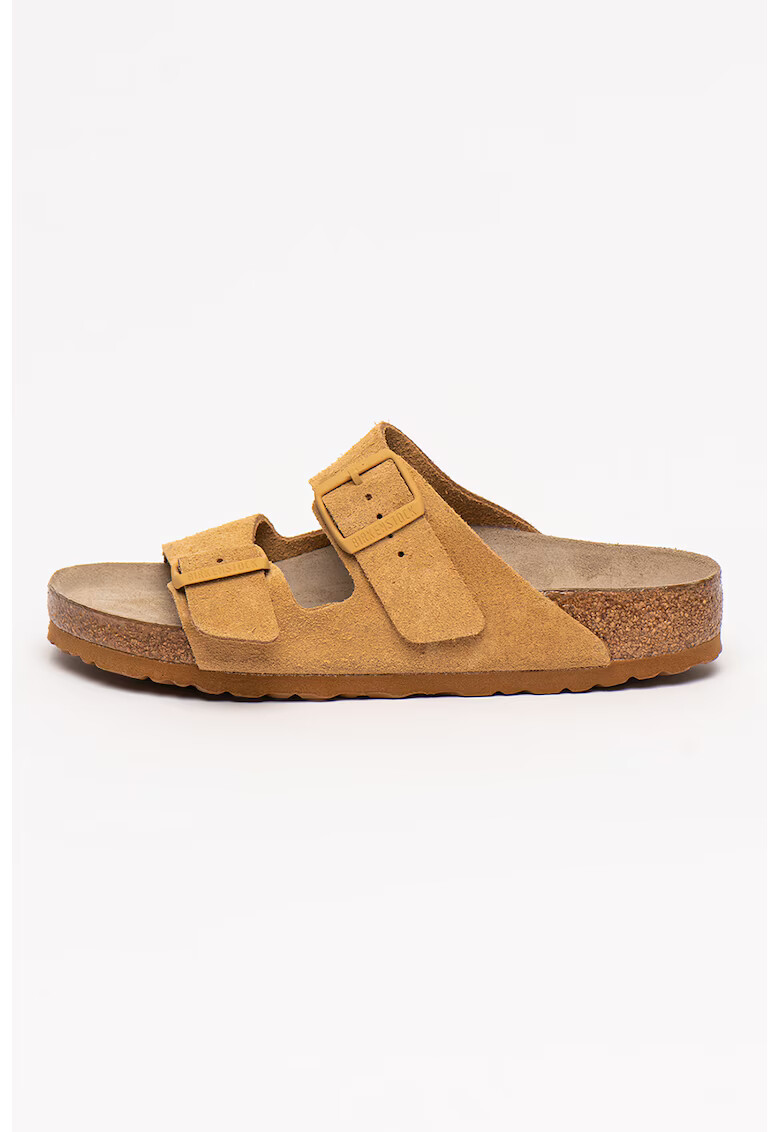 Birkenstock Велурени чехли Arizona в черно - Pepit.bg