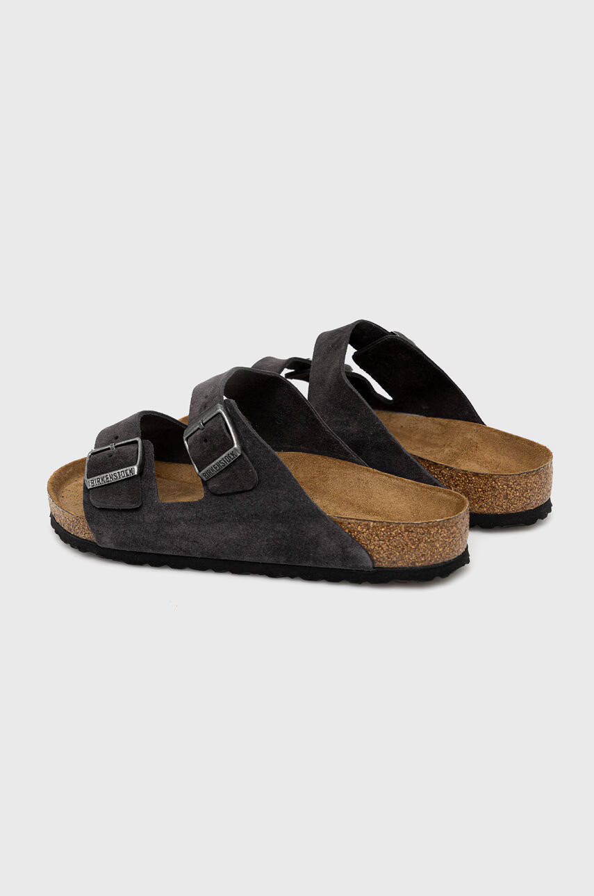 Birkenstock Велурени чехли Arizona Sfb в сиво - Pepit.bg