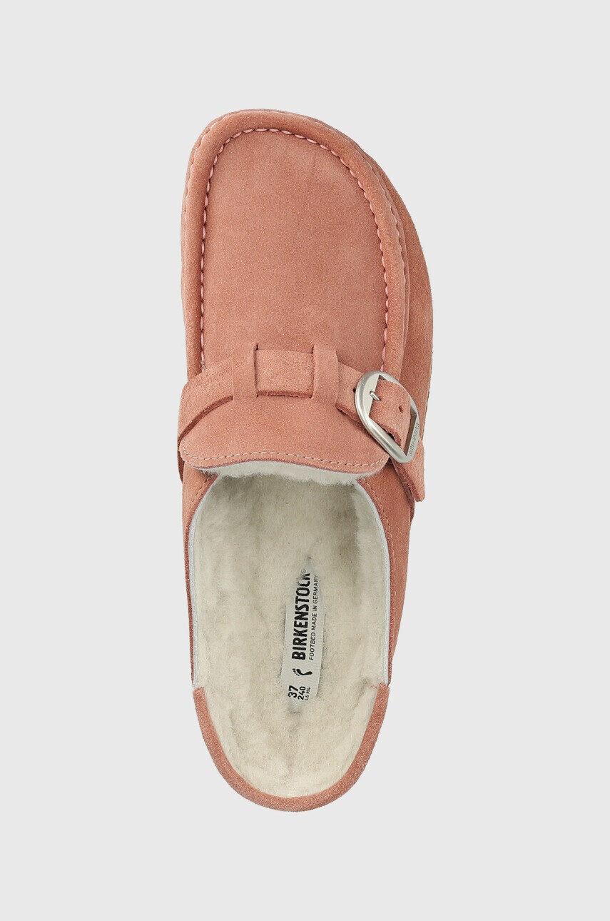 Birkenstock Велурени чехли Buckley в розово - Pepit.bg