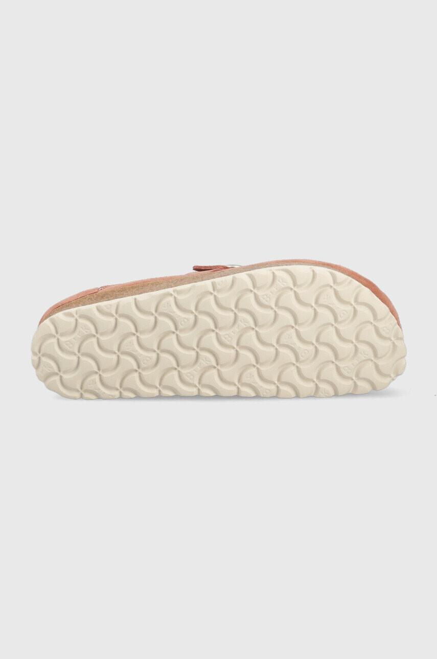 Birkenstock Велурени чехли Buckley в розово - Pepit.bg