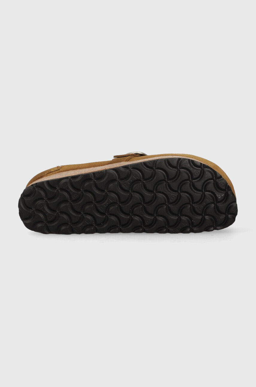 Birkenstock Велурени чехли Buckley Shearling в кафяво - Pepit.bg