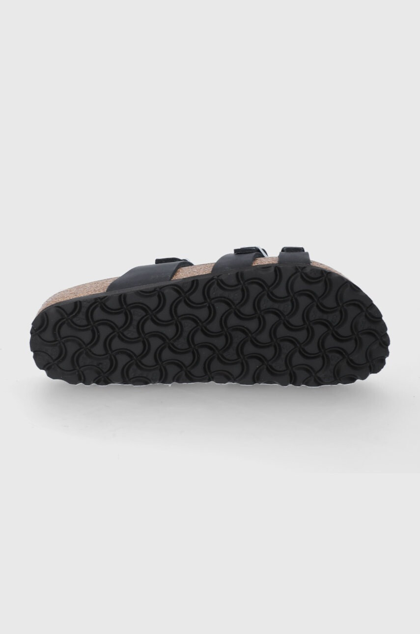 Birkenstock Велурени чехли Franca дамски в черно - Pepit.bg