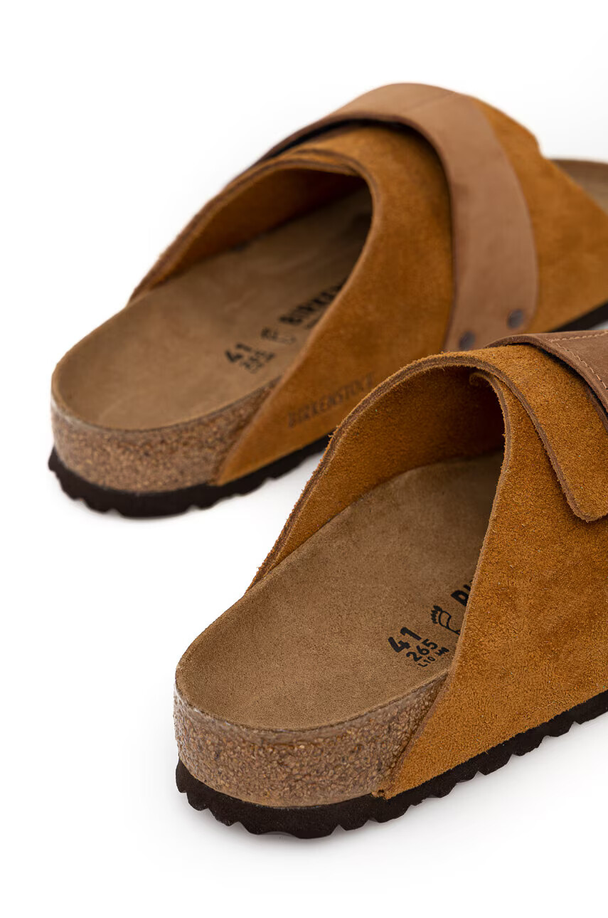 Birkenstock Велурени чехли Kyoto - Pepit.bg