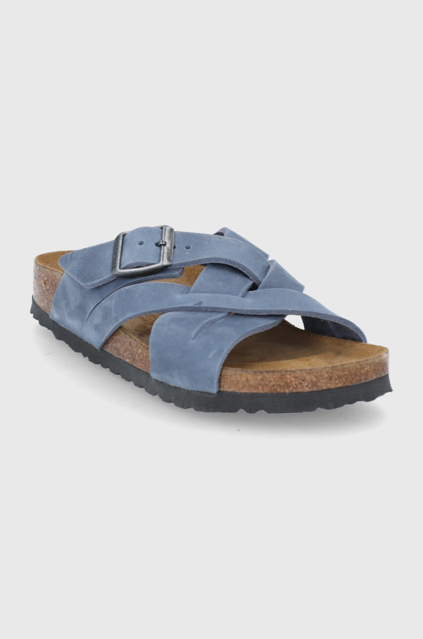 Birkenstock Велурени чехли Lugano - Pepit.bg