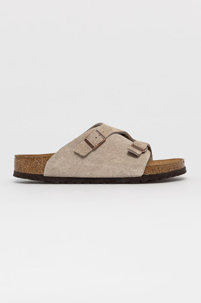 Birkenstock Велурени чехли - Pepit.bg