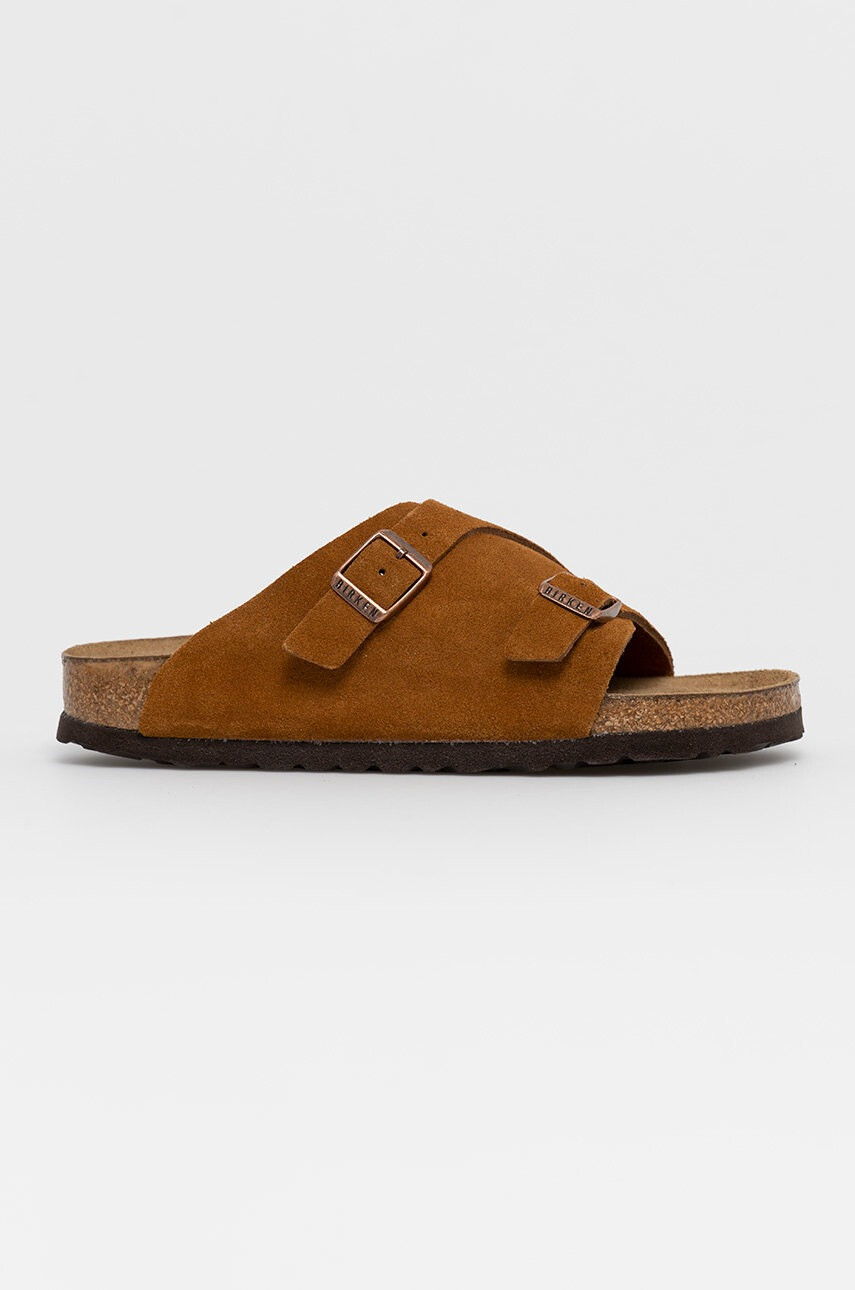 Birkenstock Велурени чехли - Pepit.bg
