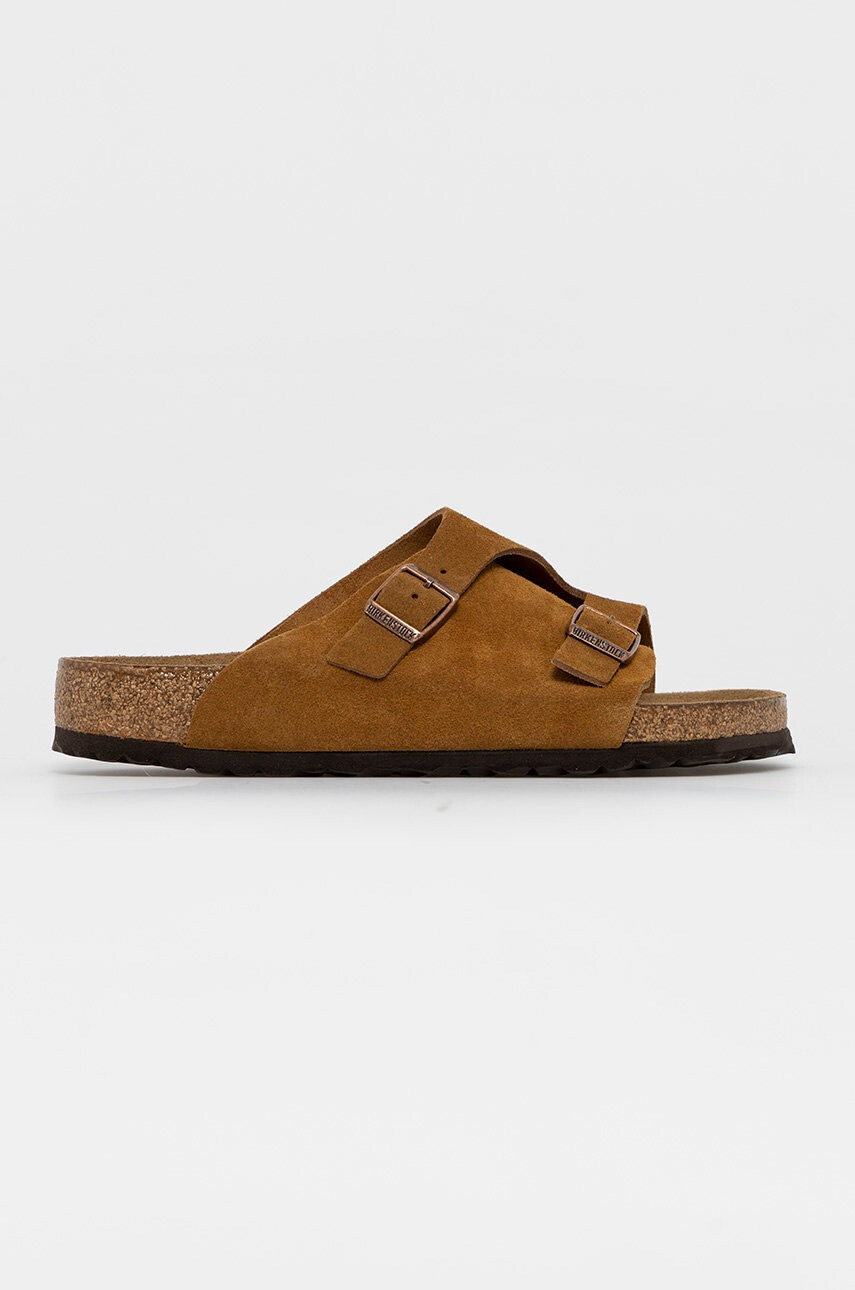 Birkenstock Велурени чехли - Pepit.bg