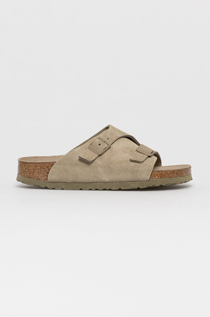Birkenstock Велурени чехли - Pepit.bg