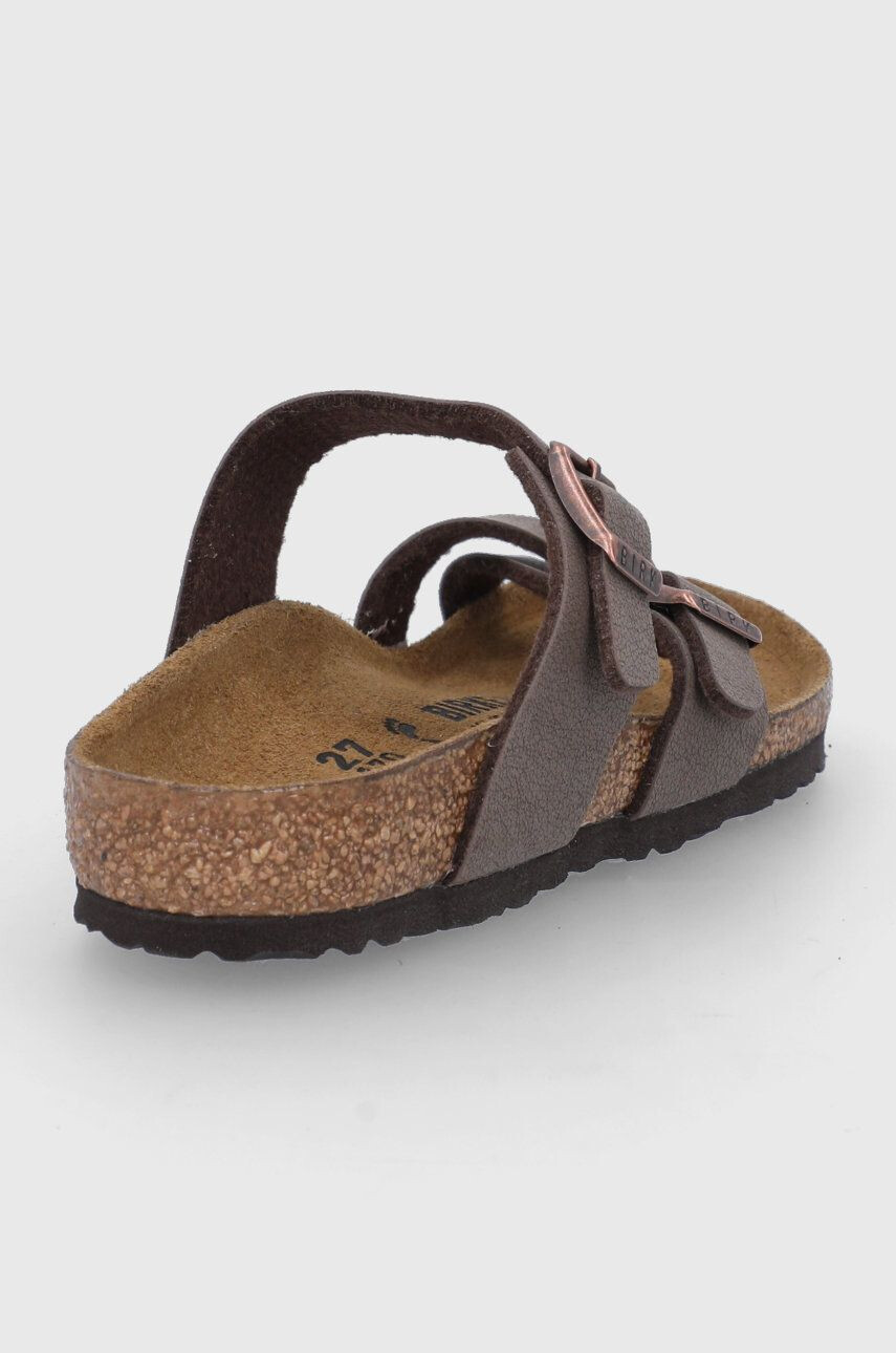 Birkenstock Велурени чехли в кафяво - Pepit.bg