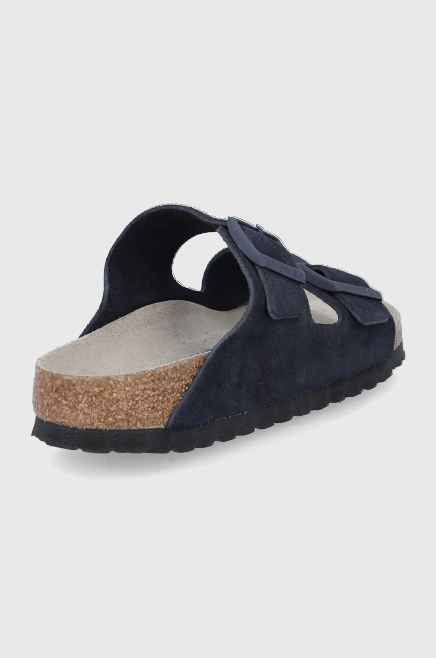 Birkenstock Велурени чехли Arizona дамски в тъмносиньо - Pepit.bg