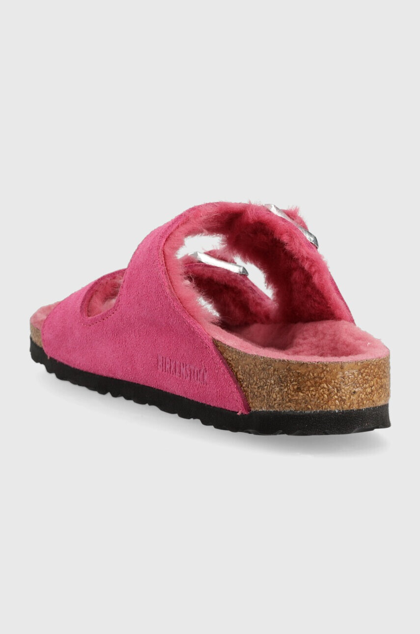 Birkenstock Велурени чехли Arizona в розово 1025554 - Pepit.bg