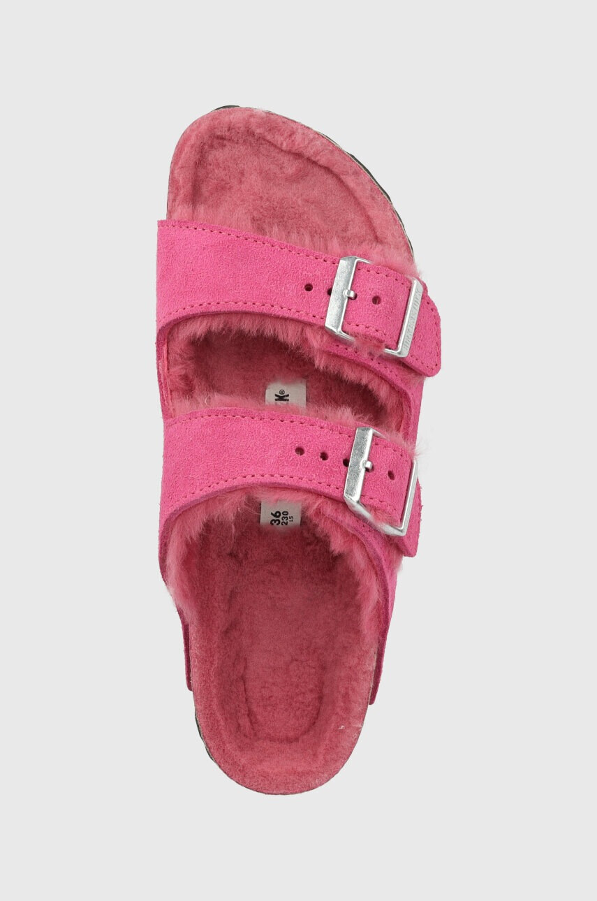 Birkenstock Велурени чехли Arizona в розово 1025554 - Pepit.bg