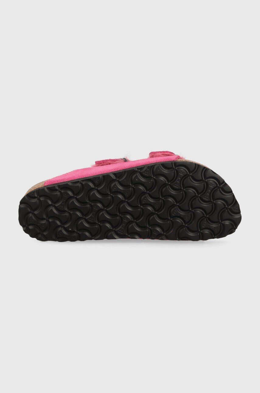 Birkenstock Велурени чехли Arizona в розово 1025554 - Pepit.bg