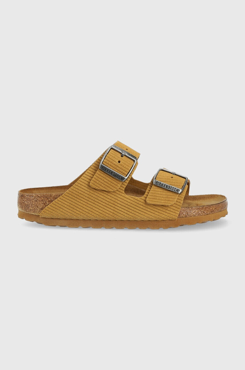Birkenstock Велурени чехли Arizona в кафяво 1026097 - Pepit.bg
