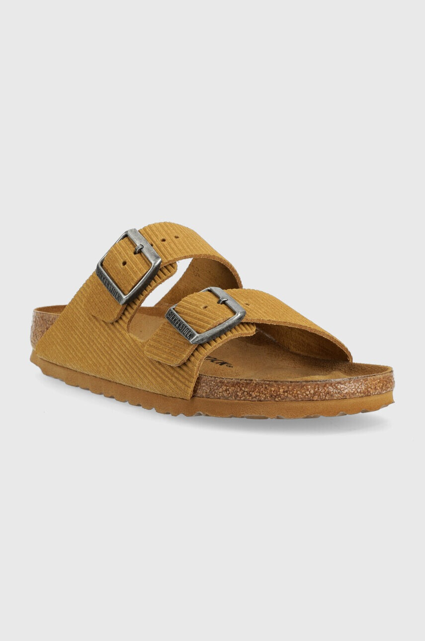 Birkenstock Велурени чехли Arizona в кафяво 1026097 - Pepit.bg