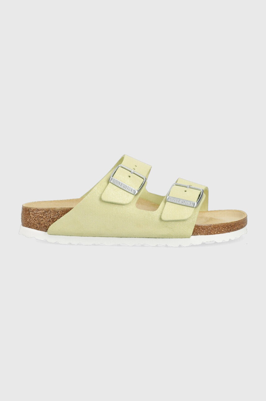 Birkenstock Велурени чехли Arizona BS в жълто 1024201 - Pepit.bg
