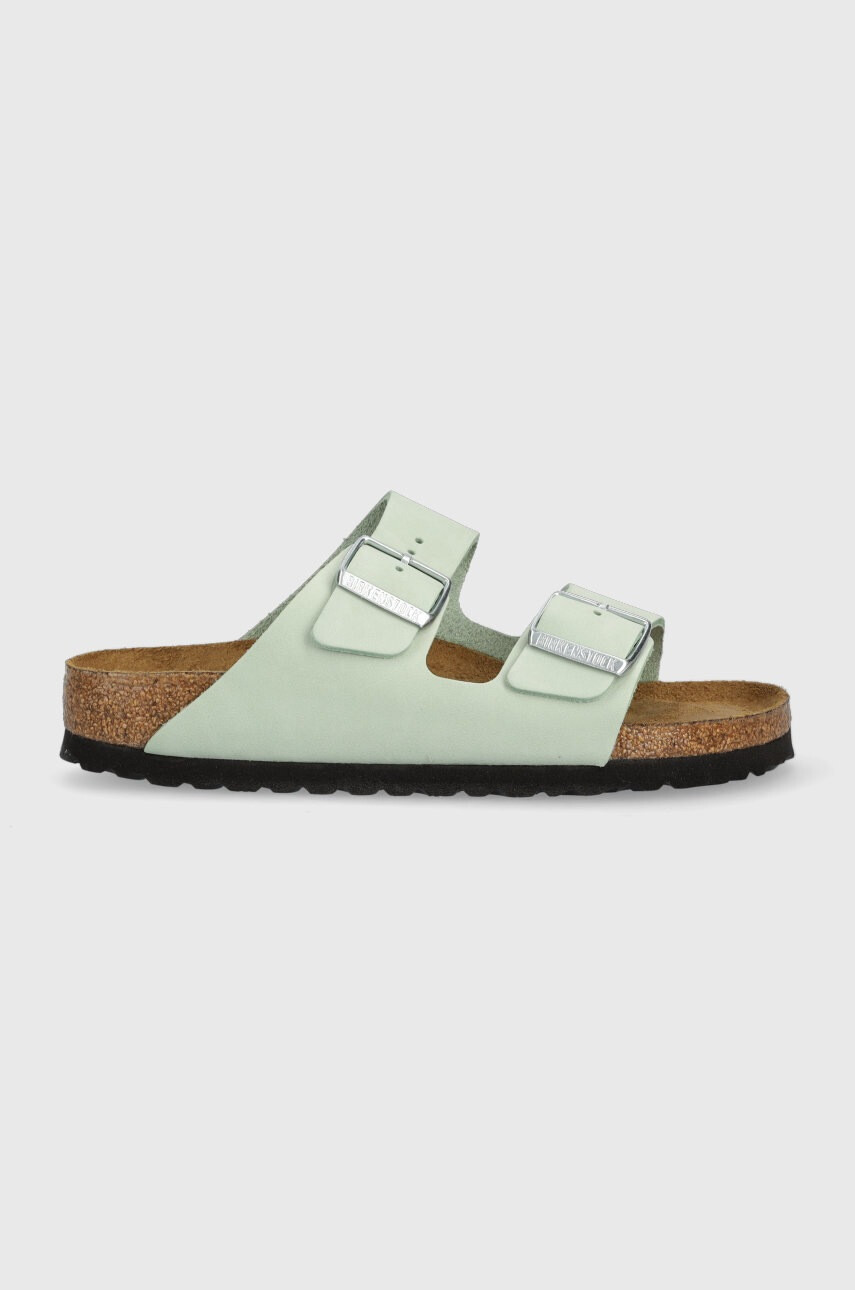 Birkenstock Велурени чехли Arizona SFB в зелено 1024213 - Pepit.bg