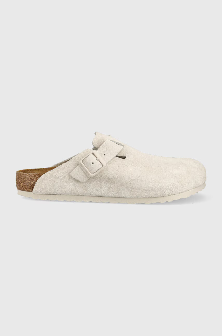 Birkenstock Велурени чехли Boston в розово 1025552 - Pepit.bg