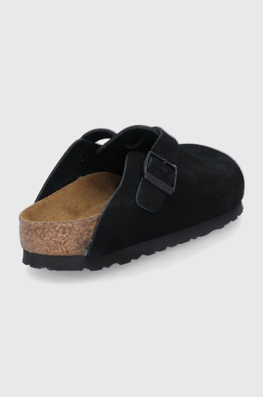 Birkenstock Велурени чехли Boston в розово 1025552 - Pepit.bg