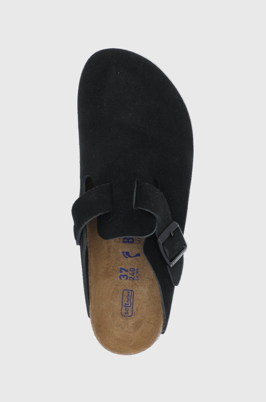Birkenstock Велурени чехли Boston в розово 1025552 - Pepit.bg