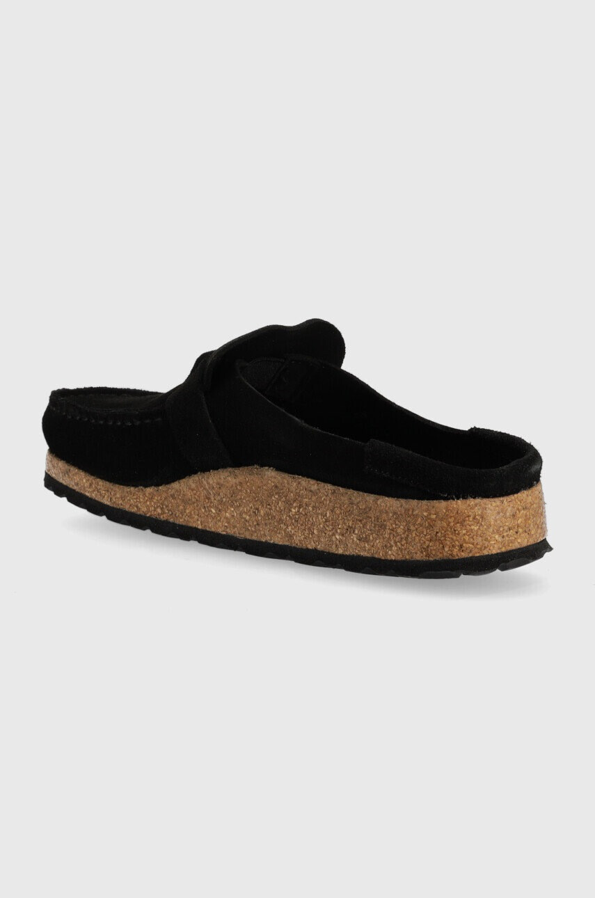 Birkenstock Велурени чехли Buckley в черно 1017826 - Pepit.bg