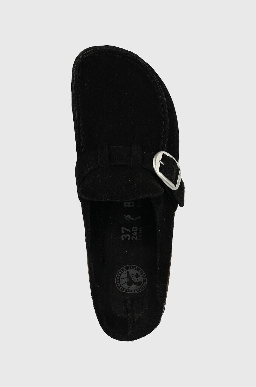 Birkenstock Велурени чехли Buckley в черно 1017826 - Pepit.bg