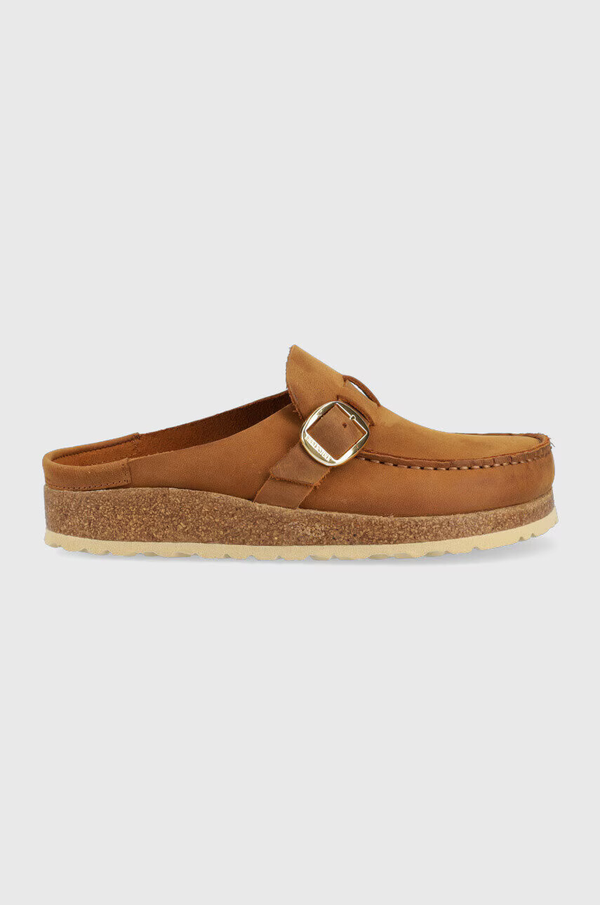 Birkenstock Велурени чехли Buckley в кафяво 1024028 - Pepit.bg