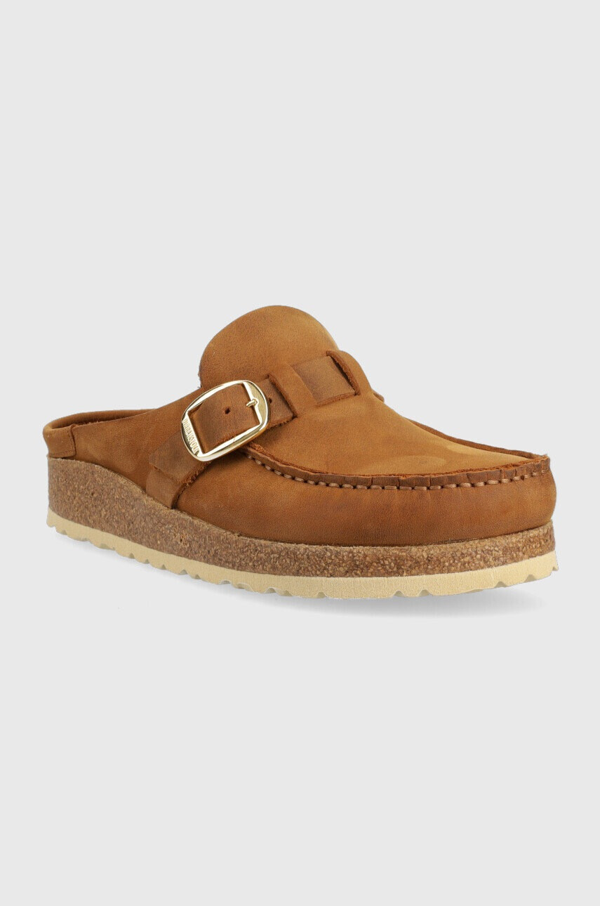Birkenstock Велурени чехли Buckley в кафяво 1024028 - Pepit.bg