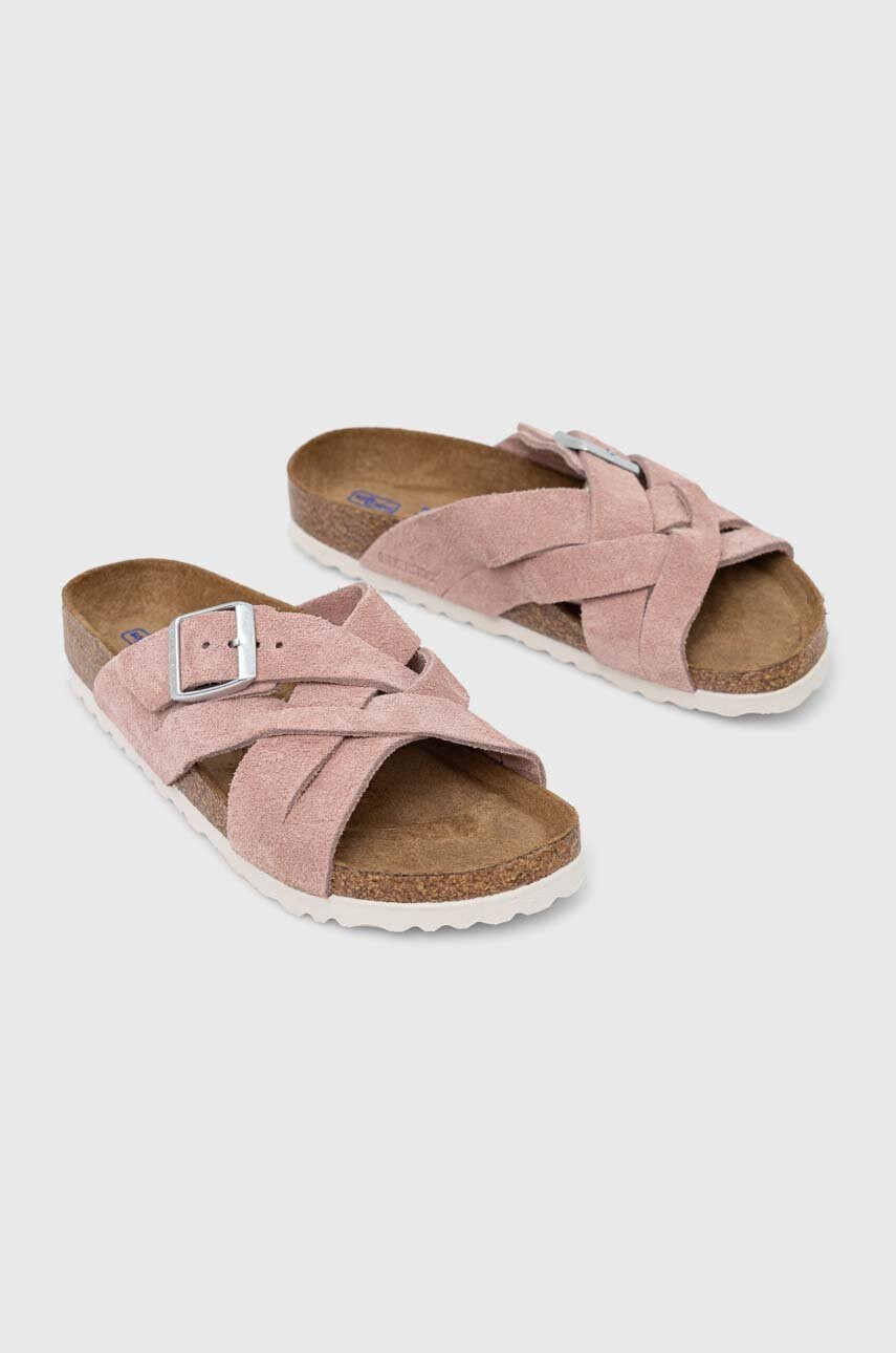 Birkenstock Велурени чехли LUGANO SFB - Pepit.bg