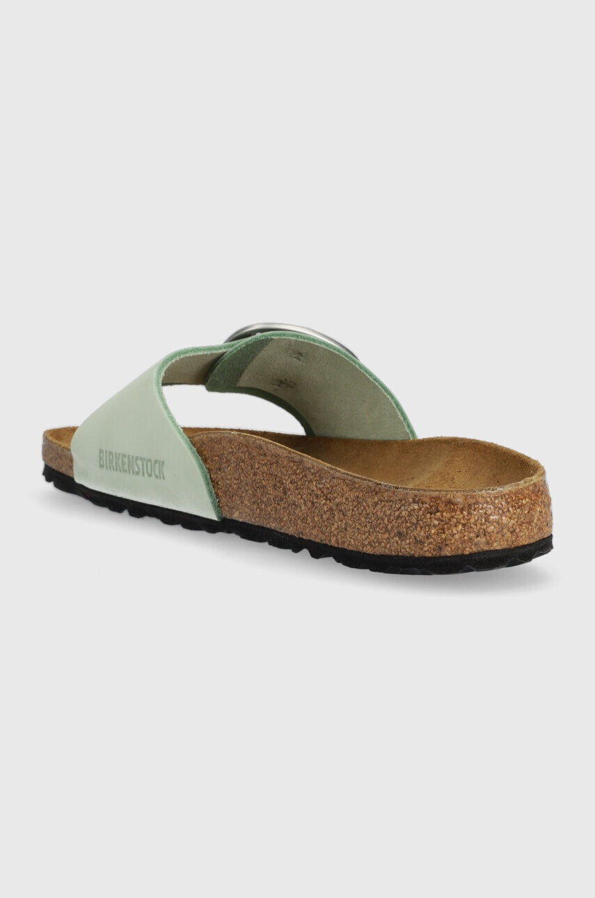Birkenstock Велурени чехли Madrid Big Buckle в зелено 1024097 - Pepit.bg