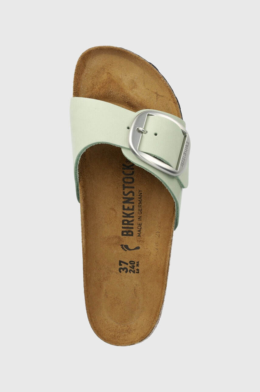 Birkenstock Велурени чехли Madrid Big Buckle в зелено 1024097 - Pepit.bg