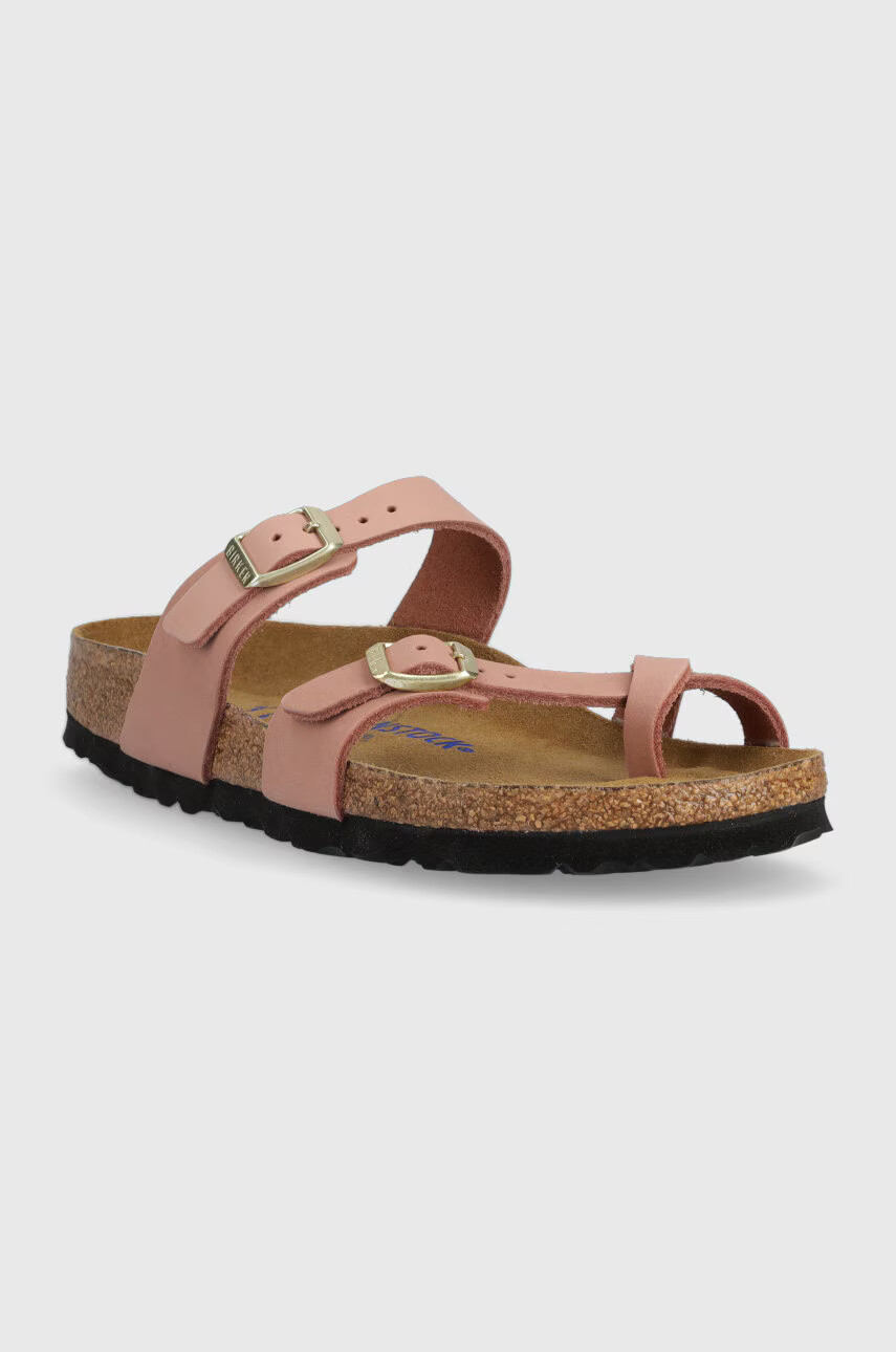 Birkenstock Чехли от набук Mayari SFB в розово 1024049 - Pepit.bg