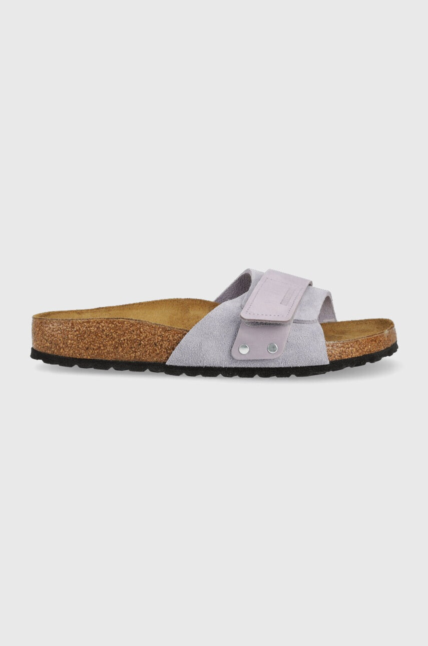 Birkenstock Велурени чехли Oita в лилаво 1025334 - Pepit.bg