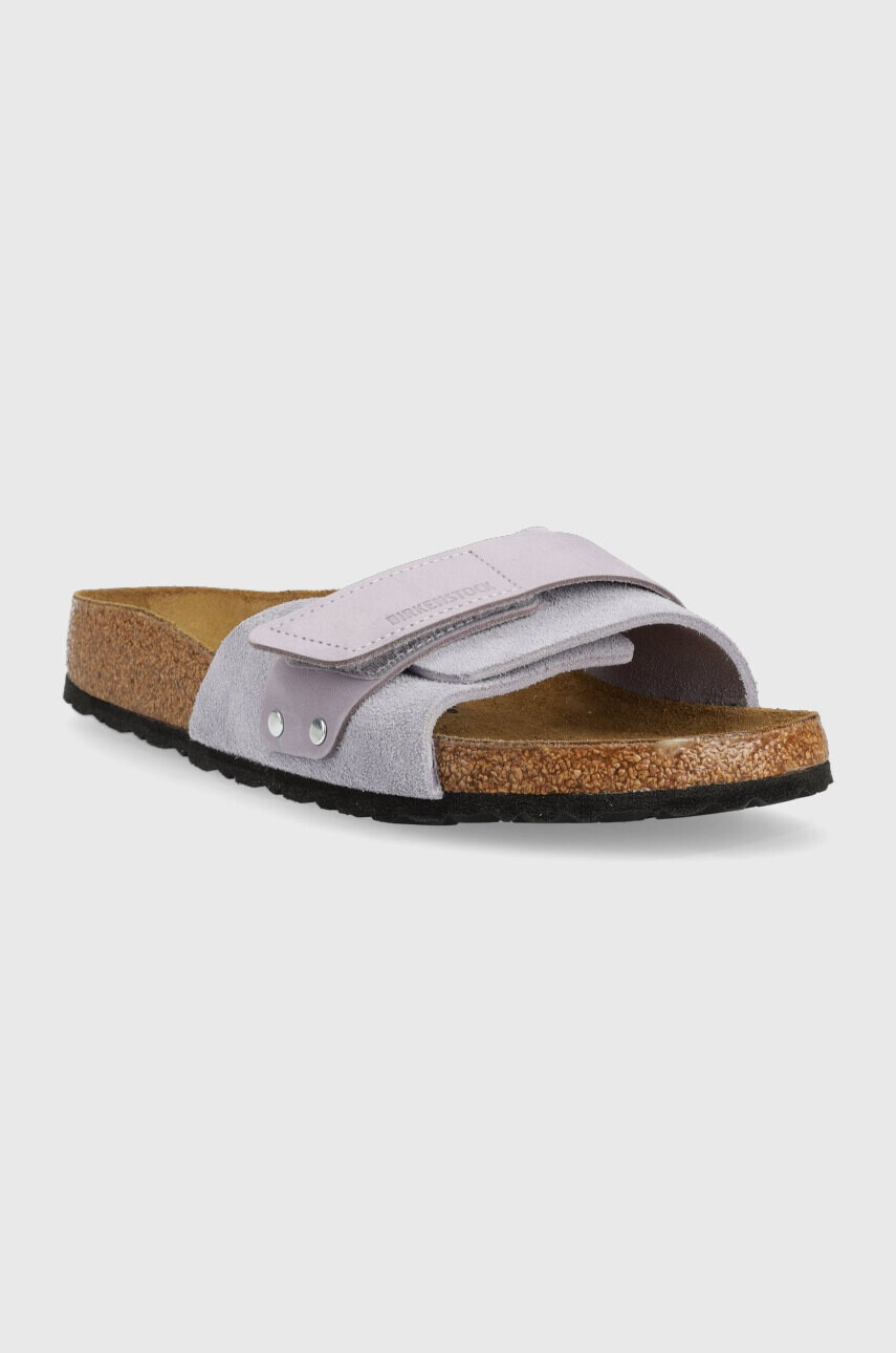 Birkenstock Велурени чехли Oita в лилаво 1025334 - Pepit.bg